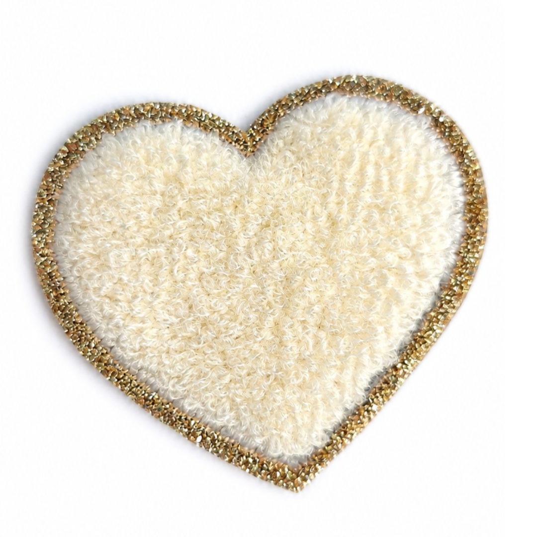 Custom Chenille Heart Embroidery Patch