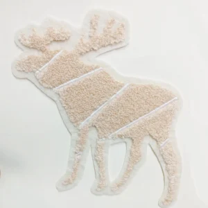Custom Chenille Deer Embroidery Patch